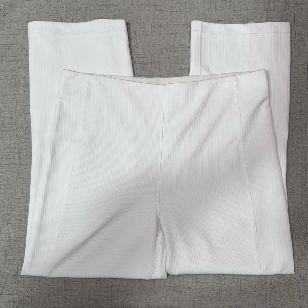 Lululemon Ribbed Softstreme Zip Leg High Rise Crop Pant Light Vapor 12 NWT - Picture 7 of 12